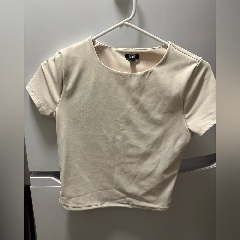 White Express Crop Top